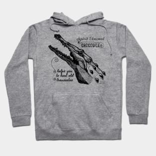 Spirit animal - crocodile - black Hoodie